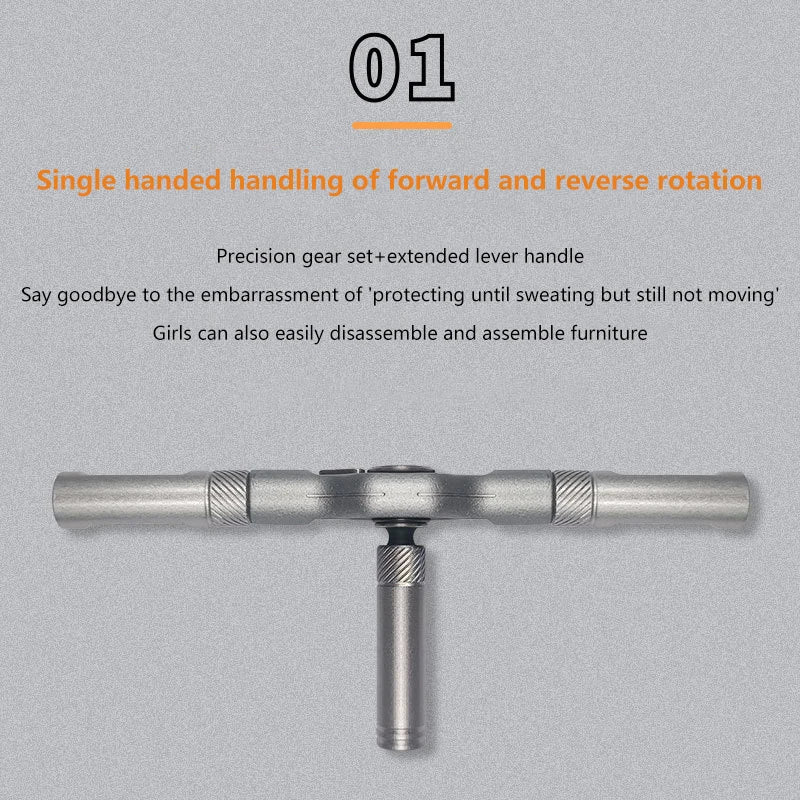 42 In 1 Magnetic Ratchet Screwdriver Set Detachable T-Handle Magneticizer Torque Screwdriver Multifunctional DIY Too
