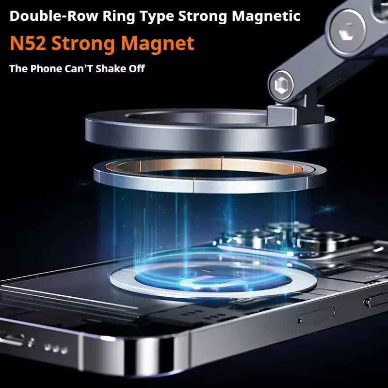 Newest Foldable Car Magnetic Vacuum Adsorption Bracket 360 degree Rotating Mobile Phone Holder Portable Electric Sucker Holder