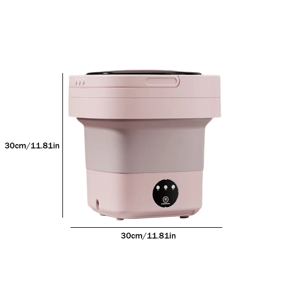 Folding Mini Washing Machine Portable Laundry Washing Bucket Spin Dryer Bucket Travel Home Clothes Underwear Socks Mini Washer