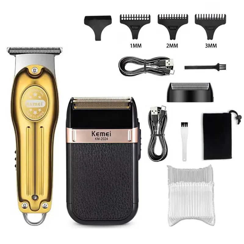 Kemei KM-679 Mini Portable Electric Hair Clipper KM-2024 Men's Reciprocating Twin Blade Razor Shaver Beard Trimmer Shaving Machi