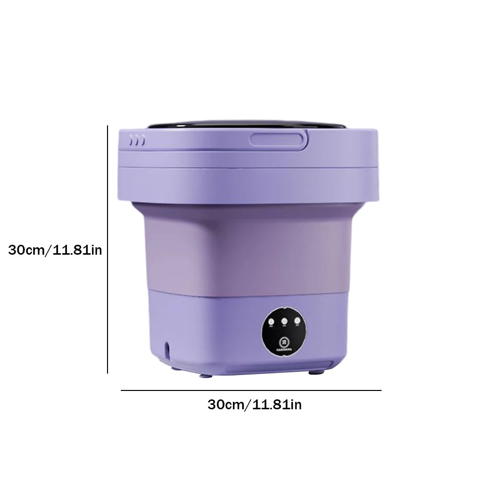 Folding Mini Washing Machine Portable Laundry Washing Bucket Spin Dryer Bucket Travel Home Clothes Underwear Socks Mini Washer