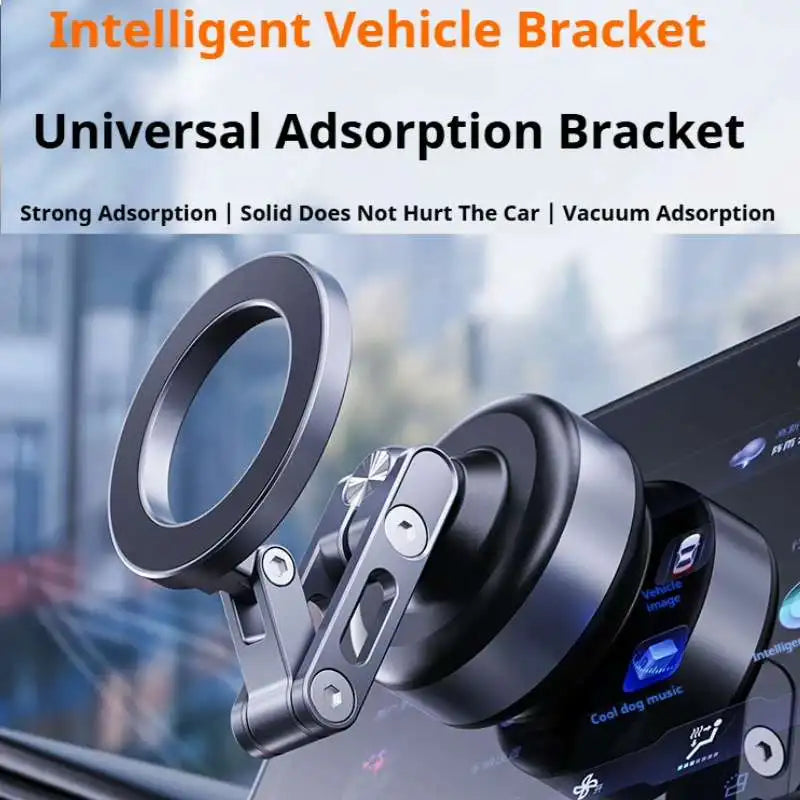 Newest Foldable Car Magnetic Vacuum Adsorption Bracket 360 degree Rotating Mobile Phone Holder Portable Electric Sucker Holder