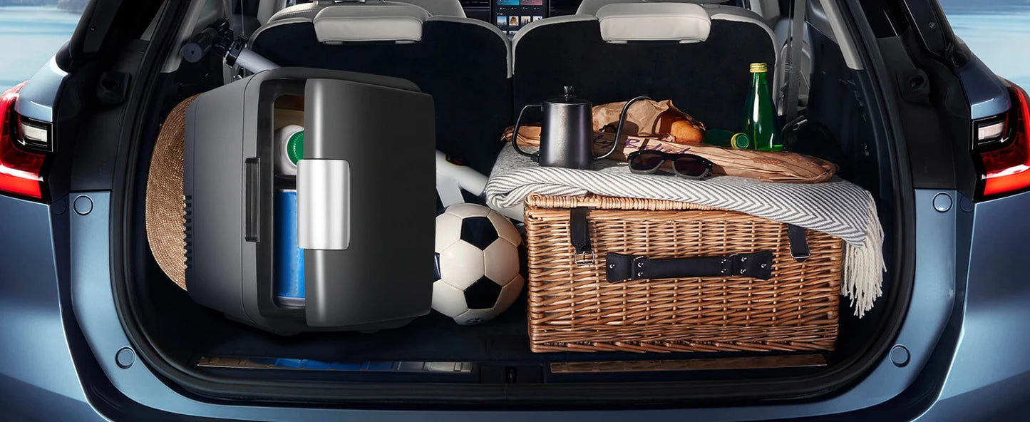 iceBlue Classic Mini Fridge 4L/6Can Dual-use Low Noise Refrigerator Warmer Cooler Makeup Skincare Portable Fridge for Home Car
