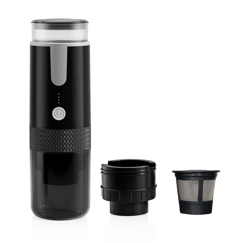 -A96P Portable Espresso Maker, Electric Travel Coffee Machine For Office Travel Camping Fit Coffee Powder & Coffee Capsule