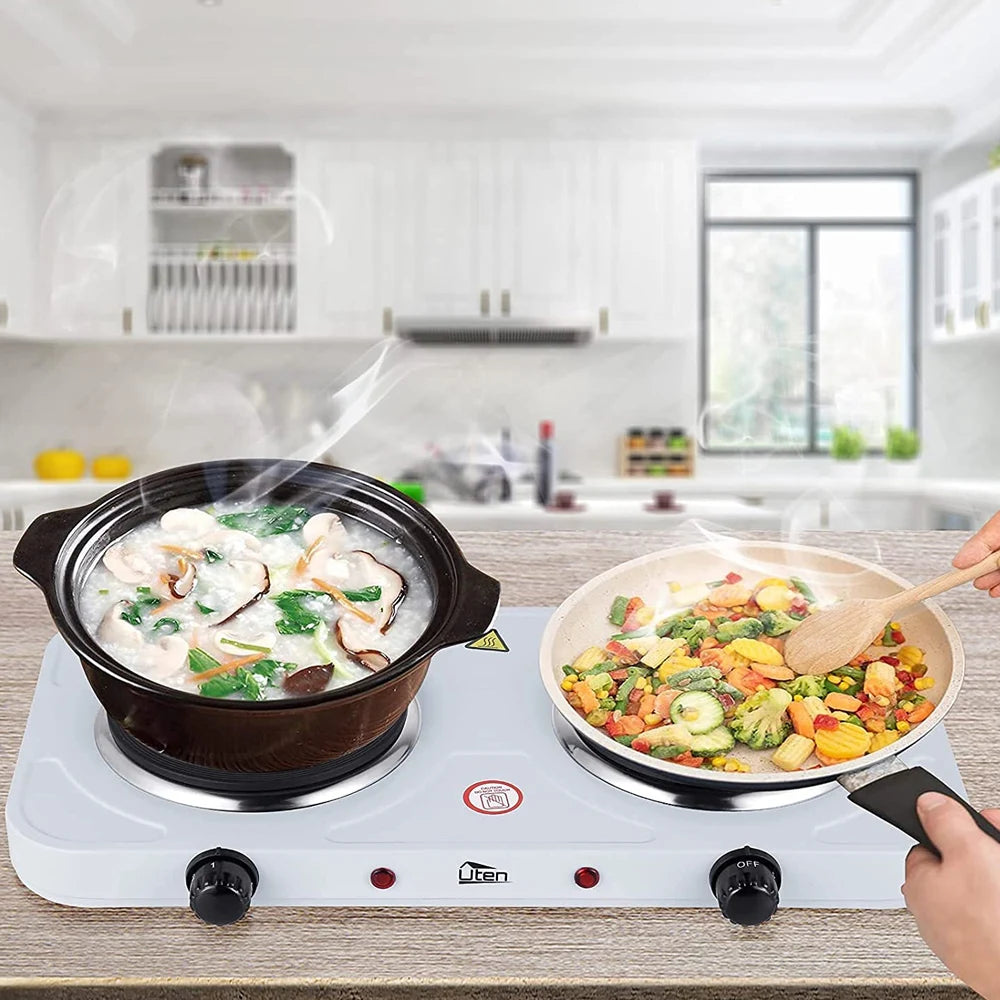 Portable Electric Cooker Electric Stove Plates Plate Double Burner 2000W Temperature Regulator Camping Free Shipping from Spain