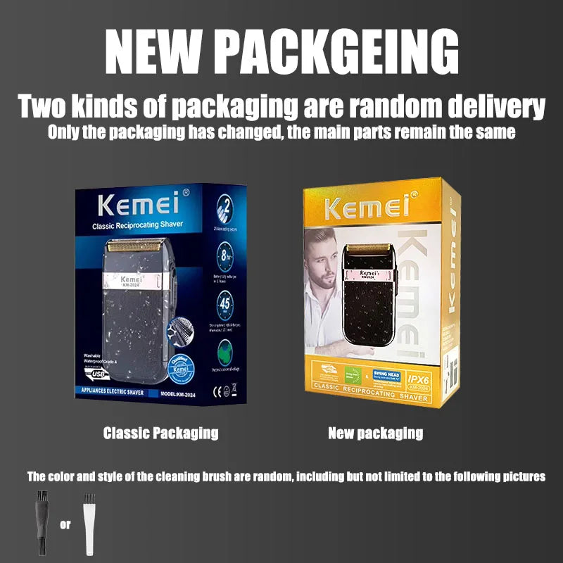 Kemei KM-679 Mini Portable Electric Hair Clipper KM-2024 Men's Reciprocating Twin Blade Razor Shaver Beard Trimmer Shaving Machi