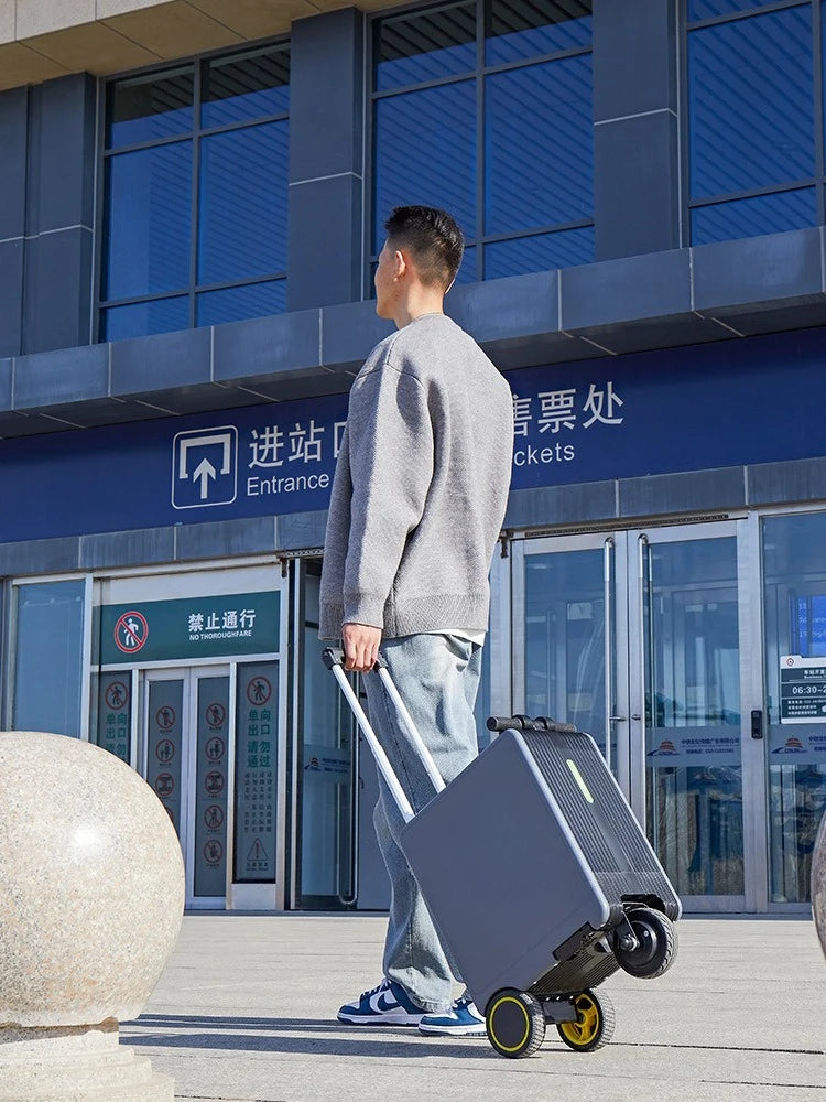 Smart cycling electric suitcase TSA combination lock large capacity light weight long battery life