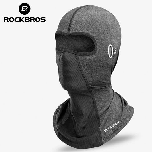 ROCKBROS Bike Mask Full Face Mask Ice Silk Summer Breathable Sun UV Protection Bicycle Scarf Caps Balaclava With Glasses Hole
