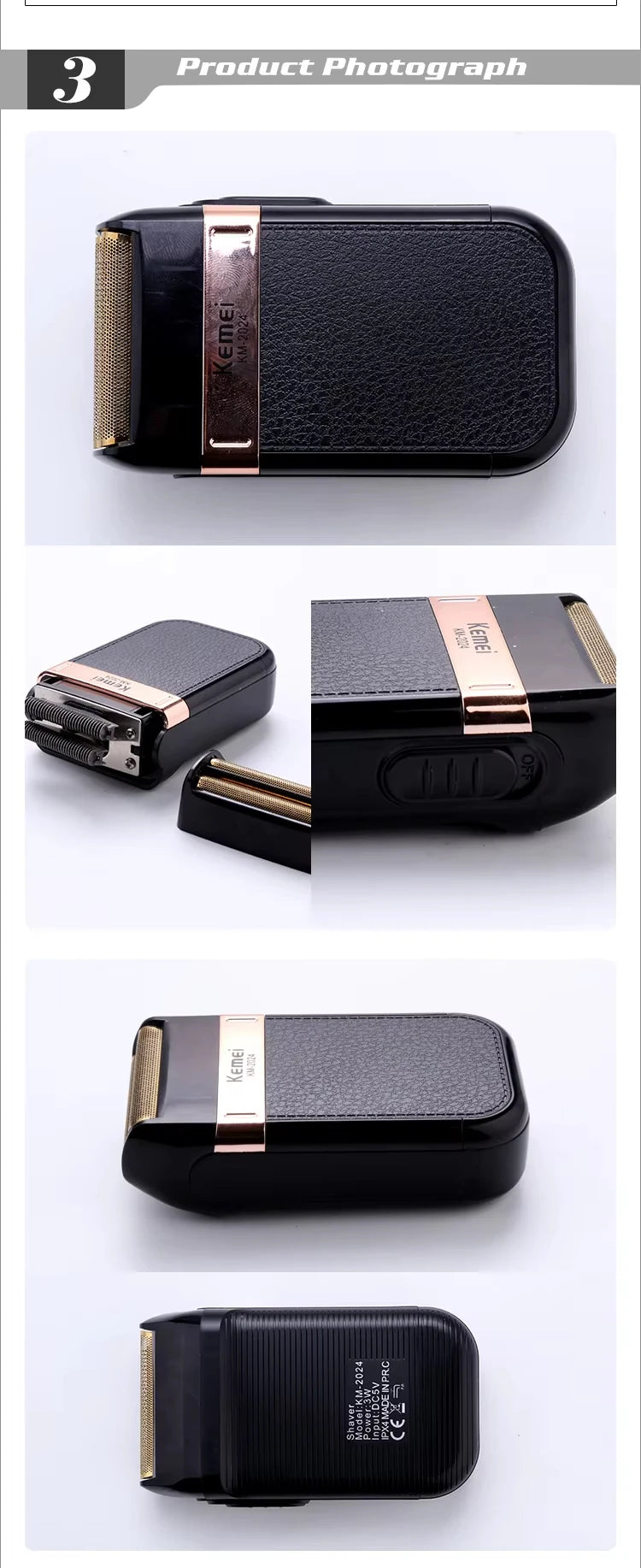 Kemei KM-679 Mini Portable Electric Hair Clipper KM-2024 Men's Reciprocating Twin Blade Razor Shaver Beard Trimmer Shaving Machi