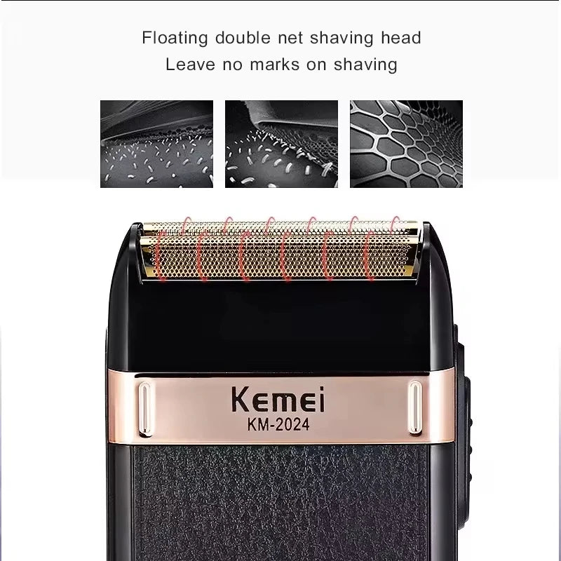 Kemei KM-679 Mini Portable Electric Hair Clipper KM-2024 Men's Reciprocating Twin Blade Razor Shaver Beard Trimmer Shaving Machi