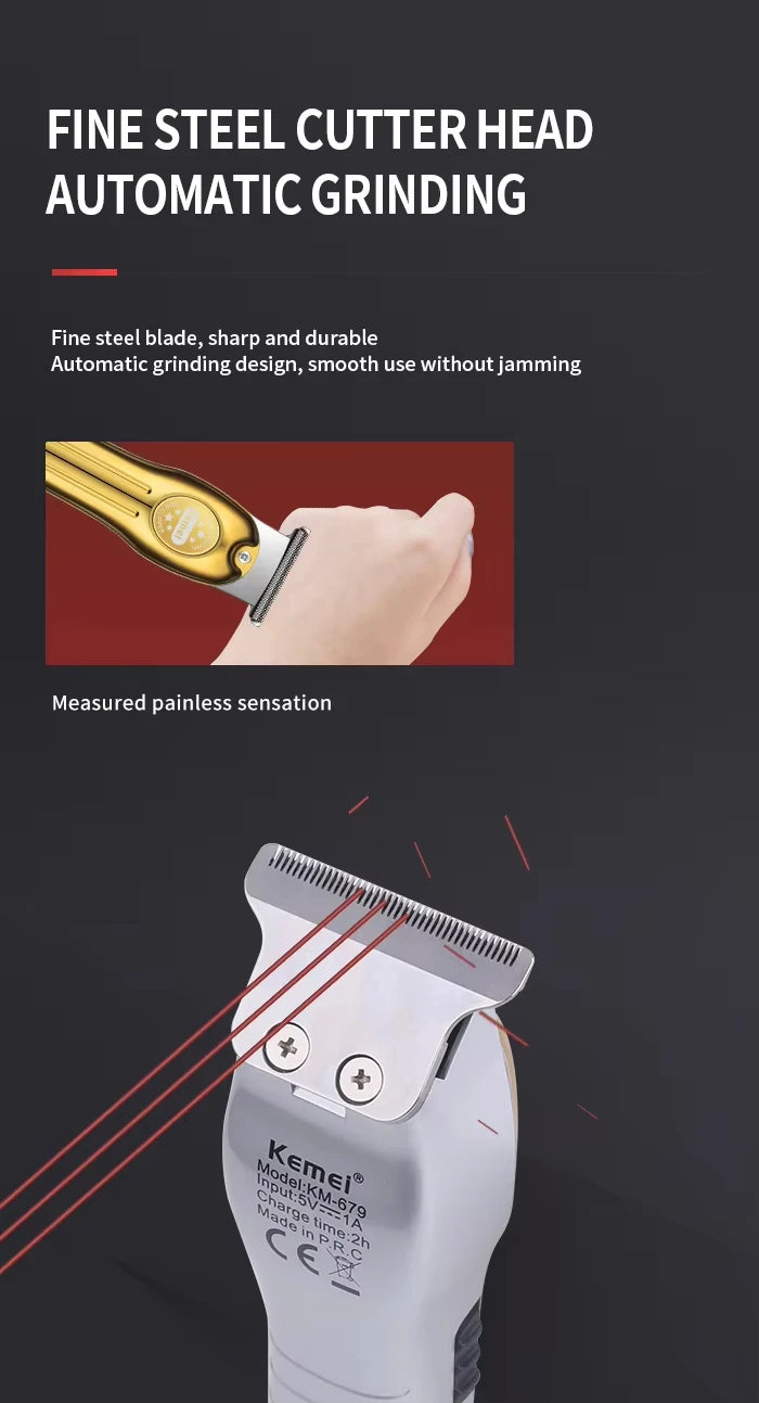 Kemei KM-679 Mini Portable Electric Hair Clipper KM-2024 Men's Reciprocating Twin Blade Razor Shaver Beard Trimmer Shaving Machi