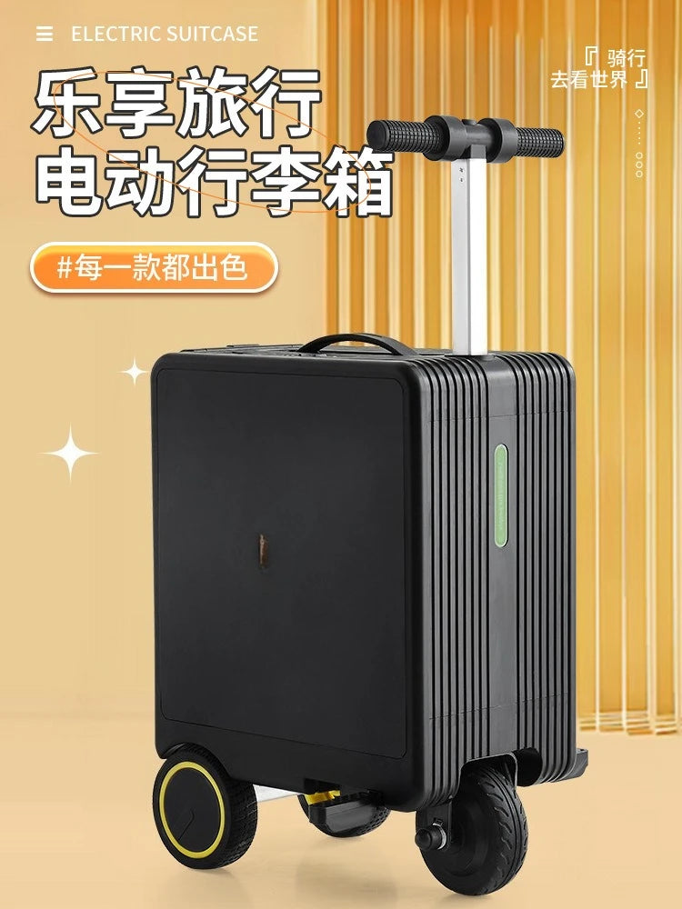 Smart cycling electric suitcase TSA combination lock large capacity light weight long battery life