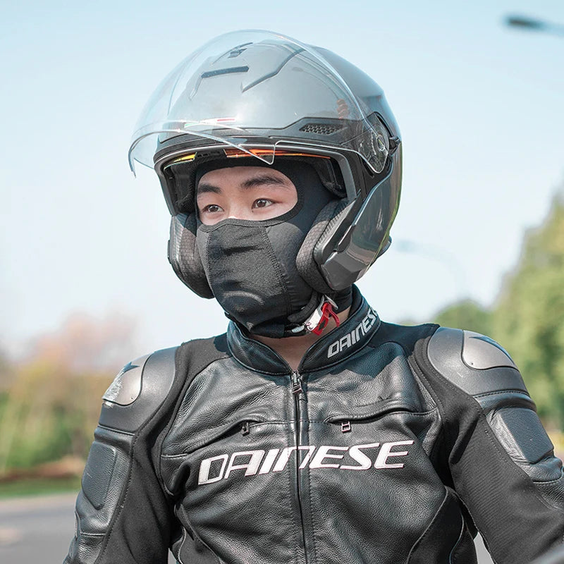 ROCKBROS Bike Mask Full Face Mask Ice Silk Summer Breathable Sun UV Protection Bicycle Scarf Caps Balaclava With Glasses Hole