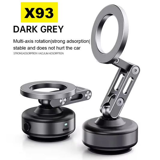 Newest Foldable Car Magnetic Vacuum Adsorption Bracket 360 degree Rotating Mobile Phone Holder Portable Electric Sucker Holder