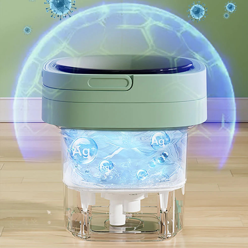 Folding Mini Washing Machine Portable Laundry Washing Bucket Spin Dryer Bucket Travel Home Clothes Underwear Socks Mini Washer