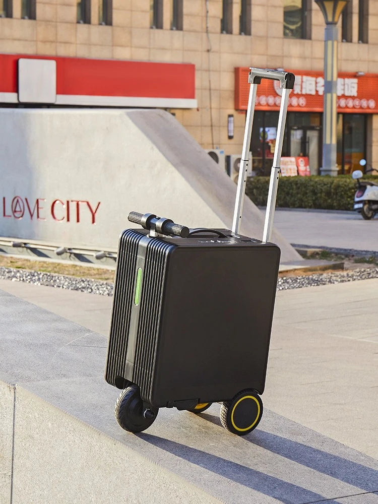 Smart cycling electric suitcase TSA combination lock large capacity light weight long battery life
